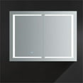 thumbnail image 4 of Fresca Spazio 48" Wide x 36" Tall Bathroom Medicine Cabinet w/ LED Lighting & Defogger, 4 of 13