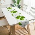 thumbnail image 2 of Coolnut 13"x70" Table Runner, Saint Patrick Shamrocks Washable Table Cloth Runner for Holiday Home Wedding Table Top Decoration, 2 of 3