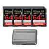 SanDisk 64GB Extreme PRO 170 MB/s UHS-I SDXC Memory Card Bundle with Case