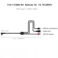 thumbnail image 2 of Cable 3 en 1 Spaseeba CB05A para tabletas Kamvas de 1,5 m, 2 of 6