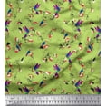 thumbnail image 1 of Soimoi Green Rayon Fabric Cage & Humming Bird Fabric Prints By Yard 42 Inch Wide, 1 of 5