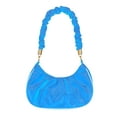 thumbnail image 1 of Hukapapa Nuevo bolso plisado de un solo hombro bolso mensajero de moda azul, 1 of 6