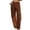 #353-Brown, variant on Women's Cargo Jeans, Fashion Solid Color with Button and Zipper Multi-Pockets, Straight Leg Denim, for Casual Wear and Fashion Style