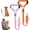 Pink+Orange, variant on Dog Car Seat Belt 2 Pack, Adjustable Pet Safety Leash for Headrest, Durable Nylon Car Harness Restraint for Vehicle Travel(Pink+Orange)Q