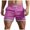 Light Purple, variant on XDZJLR Men's Shorts Summer Solid Color Rainbow Pocket Drawstring Loose Casual Sports Straight Beach Breathable Mens Running Shorts S-4Xl