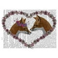 thumbnail image 3 of Fab Funky 14x12 Black Modern Framed Museum Art Print Titled - Foxes in Flowers, 3 of 5