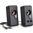 thumbnail image 1 of Altavoces para computadora, altavoz para PC, sonido estéreo, altavoz multimedia alimentado por USB con luz LED colorida para computadora portátil de escritorio (paquete de dos) Ormromra 2034738, 1 of 1