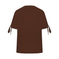 thumbnail image 5 of Shirts for Women Spring/Summer V Tie Button Side Sleeve fork Loose Casual Short Sleeve T Shirt Soft Polyester Lightweight Breathable Daily Top 2Xl Size Spring Summer Womens Tops, 5 of 5