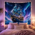 thumbnail image 2 of Sailing Ship and Celestial Portal Tapestry Wall Hanging, 2 of 7