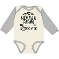 thumbnail image 3 of Inktastic Memaw and Papaw Love Me Girls Long Sleeve Baby Bodysuit, 3 of 5