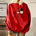 thumbnail image 4 of Sudaderas Navideñas Para Mujer Con Estampado Suelto de Cuello Redondo Y Manga Larga de Lana de Gran Tamaño Odeerbi ODB209915, 4 of 7
