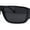 Matte Black - Black, variant on Mens Classic 90s Mad Dog Gangster Narrow Rectangle Plastic Sunglasses Matte Black - Black