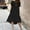 Black, variant on Blmnix Dress Women Beach Dress Vacation Dress Fit & Flare Dresses Crew Neck Short Sleeve Midi Dresses Yellow Dresses for Women Casual,M