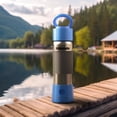 thumbnail image 6 of Drinkmate instaFizz Carbonating Water Bottle - Sparkles ANY Drink On the Go - 21oz Stainless Steel, BPA-Free, Wide Mouth, With Insulating Sleeve and Ten 8g CO2 Chargers (Blue), 6 of 6