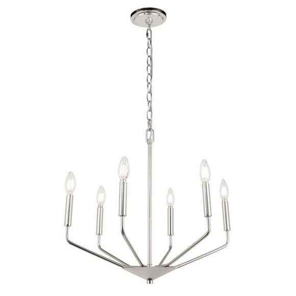 Living District LD8027D22C Enzo 6 Light Chrome Pendant