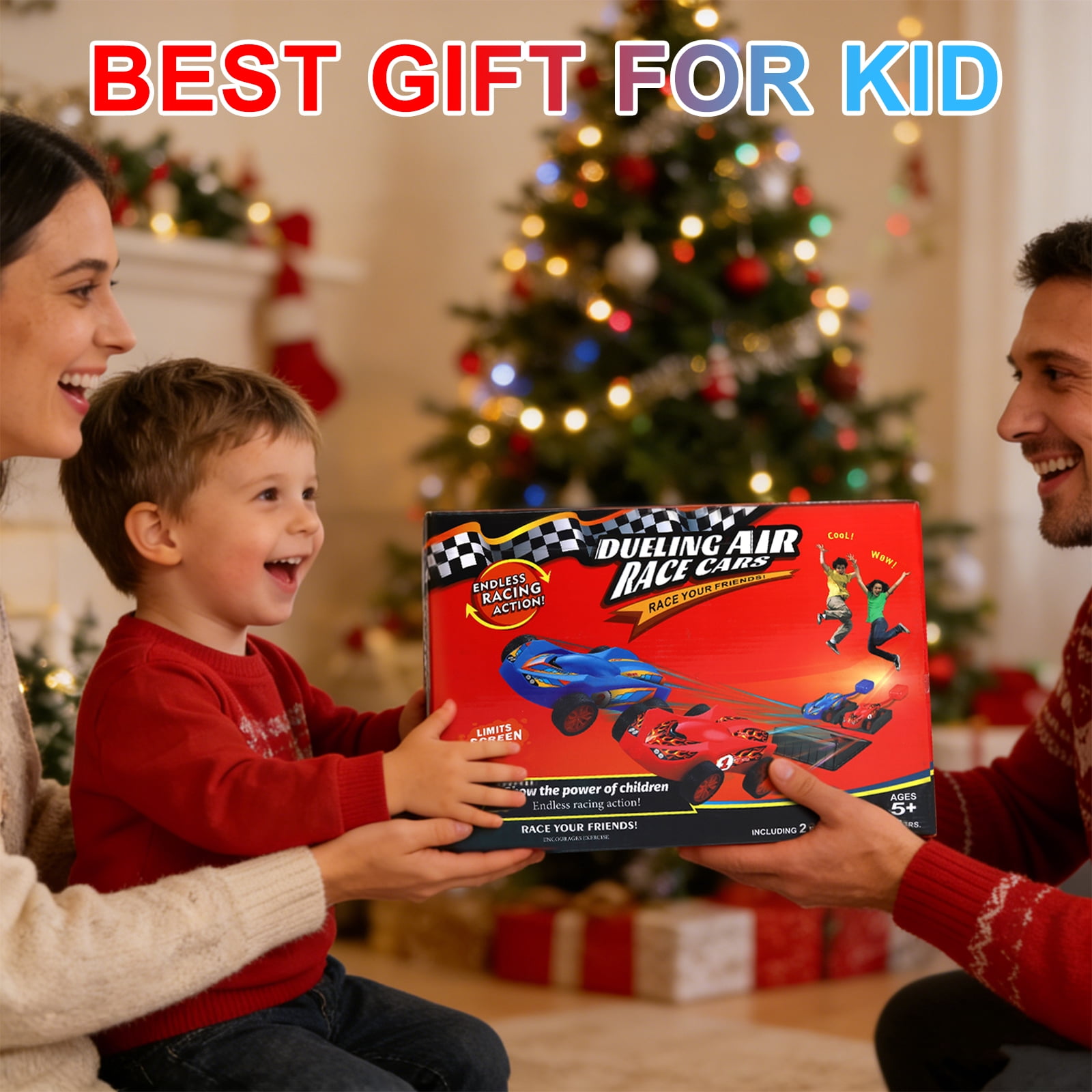 Birthday Gift for Boys,Car Toys for Kids Ages 8-12,Toys for Boys 8 to 11 Years,Air Powered Cars for Boys and Girls,2 Toy Car Launchers and Air Powered Cars with Ramp and Finish Line