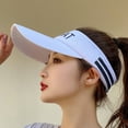 thumbnail image 4 of MEICHEN Topless Visor Hats for Women and Men,Casual Fashion Solid Adjustable Outdoor Breathable Sun Hat,Women's Accessories Visors White, 4 of 5