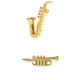 thumbnail image 1 of Instrumentos musicales Zulema 2 piezas 1/12 Miniaturas de saxofón y tubo curvo, 1 of 8