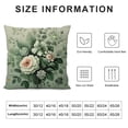 thumbnail image 5 of Autua Flowers Bouquet Green Leaves Graphic Decorative Throw Pillow Cover for Home Couch Living Room Bed Sofa - Aesthetic Decorative 1PC Pillow Case 22x22in, 5 of 5