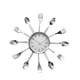thumbnail image 1 of Reloj de Pared Grande QZ con cubiertos Plata 36 cms x 2 cms, 1 of 5