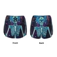thumbnail image 3 of Hirioo Space Skeleton Meditation for Women's Double Layer Athletic Shorts High-Performance Gym Shorts with Inner Pocket, Elastic Waistband-Large, 3 of 7