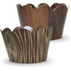 Wood-Grain Cupcake Wrappers - 36, Woodland Animal Baby Shower Decorations, Camp-Fire Party Supplies, Lumberjack Theme Bi