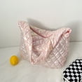 thumbnail image 3 of Bolsos Mano para Mujer Otoño Invierno Bolsos Hombro Acolchados Algodón Con Láser (rosa), 3 of 9