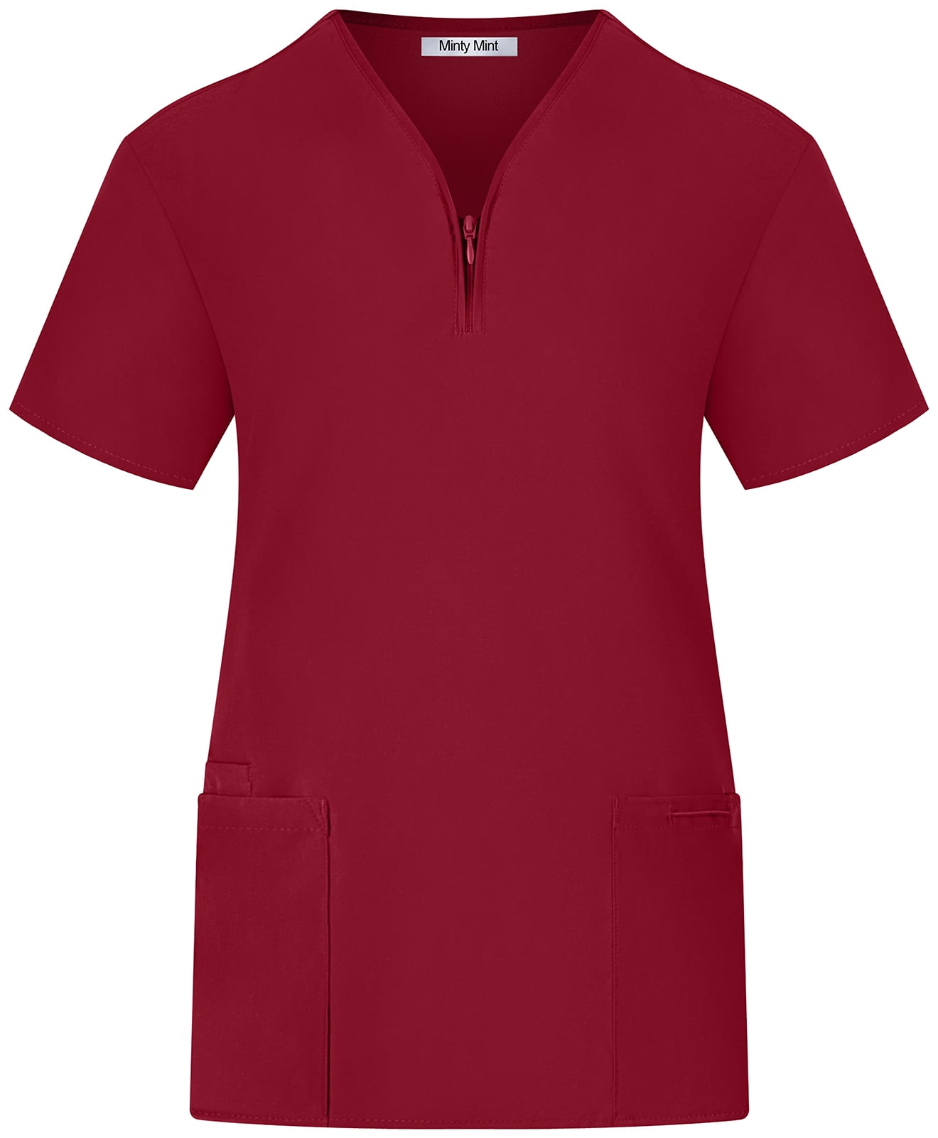 Minty Mint, Women's, V Neck Stretch Medical Scrub Top w Side Panels