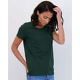 thumbnail image 5 of Real Essentials 4 Pack: Women's Classic-Fit Cotton Short-Sleeve Scoop Crew Neck T-Shirt (Available in Plus Size), 5 of 6