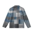 thumbnail image 3 of CCRFTGI Long Sleeve Shirts for Children Girls Causal Back To School Button Up Collared Shirts Formal Color Block Uniform Soft Fall School Uniform Blouse with Pocket Dark Blue 6-7 Years, 3 of 4