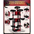 thumbnail image 2 of Árbol para Gatos Globlazer Gótico F80 para Gatos de Interior Negro y Rojo, 2 of 7