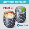 thumbnail image 4 of Modern 12oz Stainless Steel Insulated Wine Tumbler with Lid and Straw – Double Wall Vacuum Mug for Hot & Cold Drinks, 304 Steel Interior, Sweat-Free Design, 4 of 5
