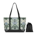 thumbnail image 7 of FORMRS Canvas Laptop Tote Bag for Women with 15.6" Computer Compartments Shoulder Handbag, Blue Blossom, 7 of 7