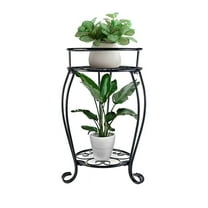 19.33inch Tall Plant Stand for Flower Pot Heavy Duty Potted Holder Indoor Outdoor Metal Rustproof Iron Garden Container Round Supports Rack