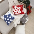 thumbnail image 3 of Christmas Outdoor Throw Pillow Covers Winter Holiday Snowflake Embroidered Decorative Xmas Cushion Cases Home Decor for Bedroom 18x18 Set of 2, Red, 3 of 4