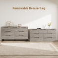 thumbnail image 6 of Huisuilinss Drawer Dresser,Double Dresser For Bedroom,Wide Chest Of Drawers,Wood TV Stand,Freestanding Closet Storage Organizer For Hallway Entryway Living Room, 6 of 7
