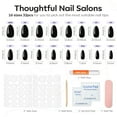 thumbnail image 6 of Modelones 32Pcs Sparkle Black Press on Nails Almond, Glitter Short Almond Fake Nails, Reusable Nail Kit with Nail Glue Adhesive Tabs Mini Nail File, Nails Press Ons 16 Sizes, 6 of 7