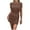 Khaki, variant on Party Dress Short Sleeve Women Casual Bodycons Round-Neck Solid Short Leeve Mini Dress Wedding Guest Dress Regular Midi Dresses, Style 19931, Khaki S