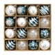 thumbnail image 1 of 16 piezas de adornos de bolas navideñas colgantes para manualidades, regalos de fiesta decorativos azul blanco, 1 of 9