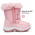 thumbnail image 4 of Blikcon Kids Girls Snow Boots Water-resistant Winter Boots with Faux Fur – Warm Winter Boots with Side Zipper & Non-Slip Sole (Toddler/Little Kid), 4 of 8