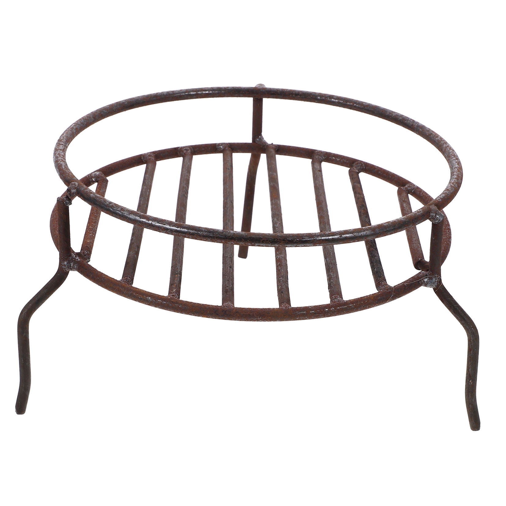 PTOOTP Heavy Duty Iron Pot Stand in Brown, Outdoor Cooking Wok Rack and Stove Support for Camping and Home Use