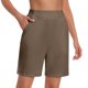 thumbnail image 1 of WILLBEST Pantalones Capri Casuales para Mujer, de Verano, Elásticos, Hasta La Rodilla, para Entrenamiento, Yoga, Informales, con Cintura Elástica, con Bolsillos, 156 Chica, 1 of 4