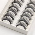 thumbnail image 4 of HOT Sale! 10 Pairs Thick Long Cross Party False Eyelashes Black Band Fake Eye Lashes Eyelashes Lashes Makeup Lash clusters, 4 of 5