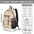 thumbnail image 3 of JIALIOU 14" Laptop Backpack Waterproof Airline Approved Stylish Casual Daypack for Travel Business College Work, Cute Foxes Flower Leaf, 3 of 8