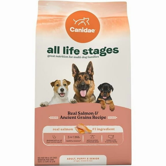 Canidae 103979 27 lbs All Life Stages Premium Salmon & Ancient Grains Recipe Dog Food