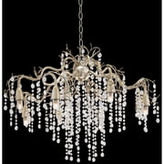 Possini Euro Design Branches Champagne Silver Chandelier 31 Wide Modern Clear Crystal 8-Light Fixture for Dining Room House Kitchen Island Entryway
