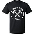 thumbnail image 2 of OXI T-Shirt - This is Not Drill, Basic Casual T-Shirt for Men's and Women Fleece T-Shirt Short Sleeve - Dark Heather Medium, 2 of 3