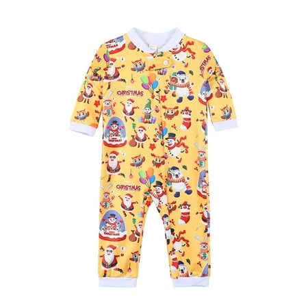 

Merry Kid Christmas Suit Christmas Print for Family Long Sleeve Home Sets