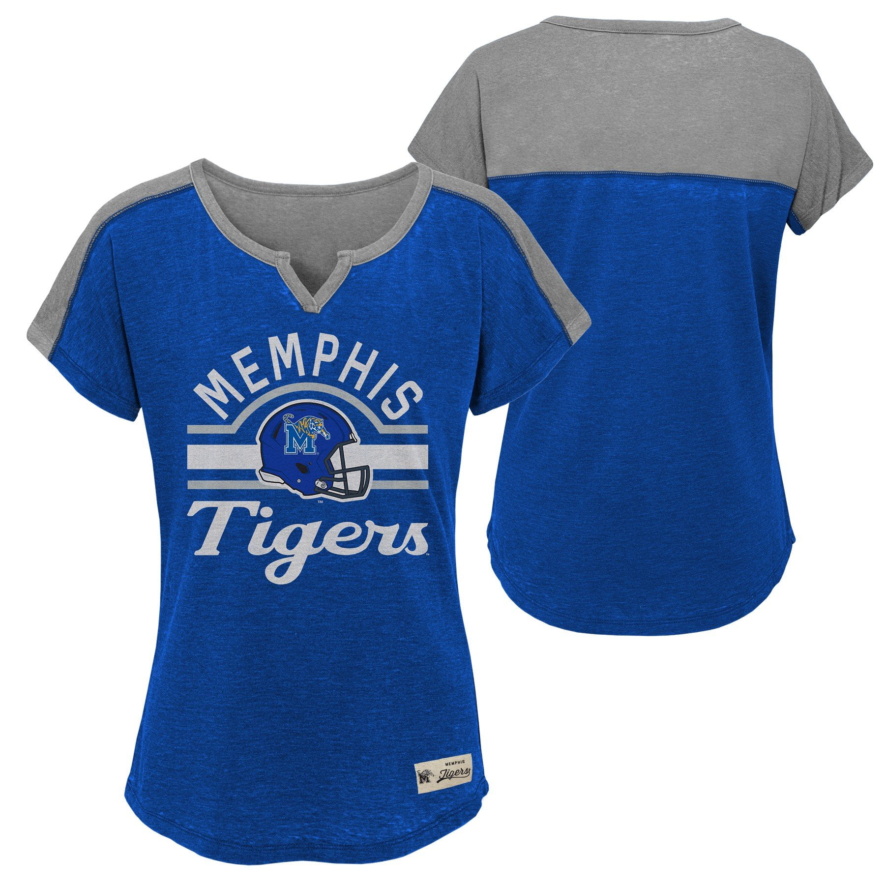 Outerstuff NCAA Youth Girls Memphis Tigers Tribute Raglan Football Tee