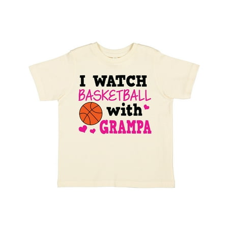 

Inktastic I Watch Basketball with Grampa Gift Toddler Toddler Girl T-Shirt